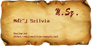 Máj Szilvia névjegykártya